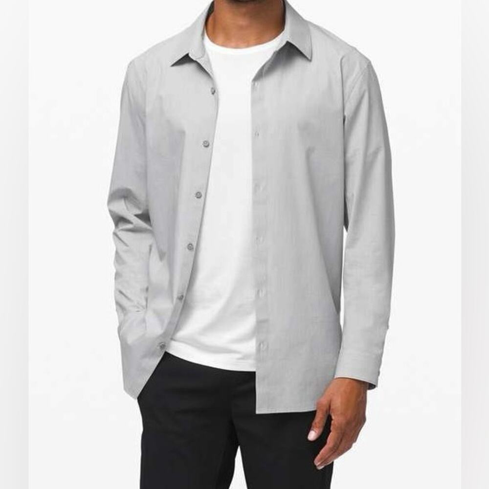Lululemon Down to the Wire Slim Fit Long Sleeve XXL Heathered Asphalt Grey